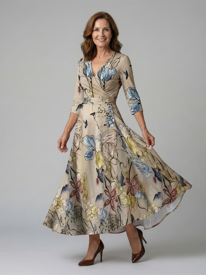 Juana | Vestido midi con escote cruzado