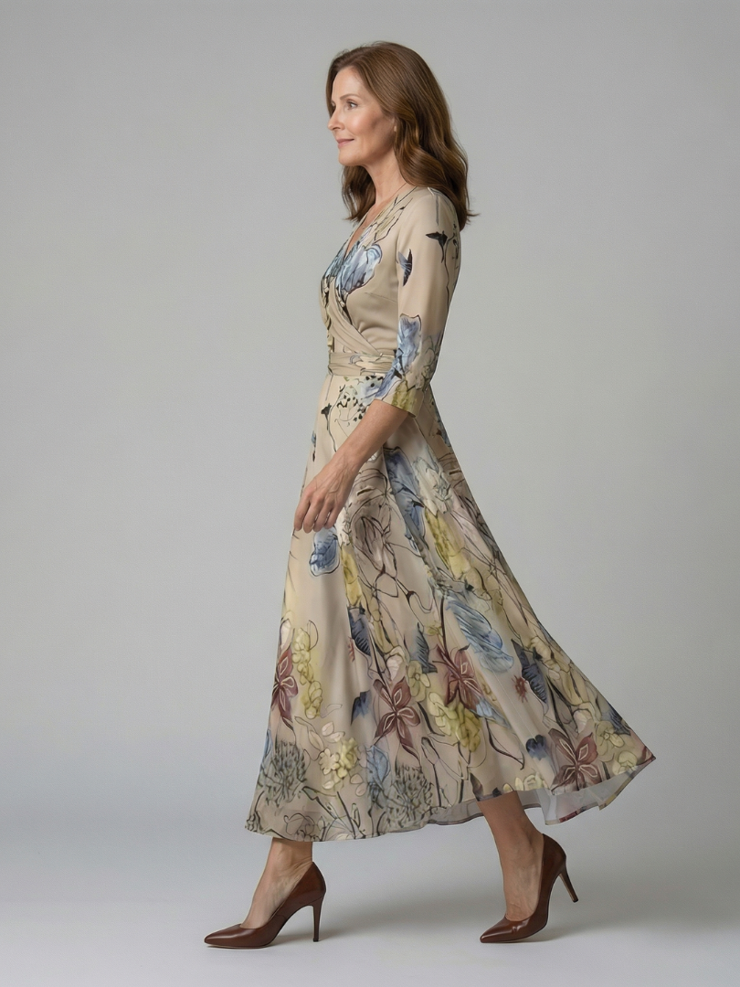 Juana | Vestido midi con escote cruzado