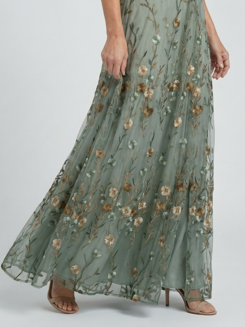 Ana | Vestido maxi halter floral