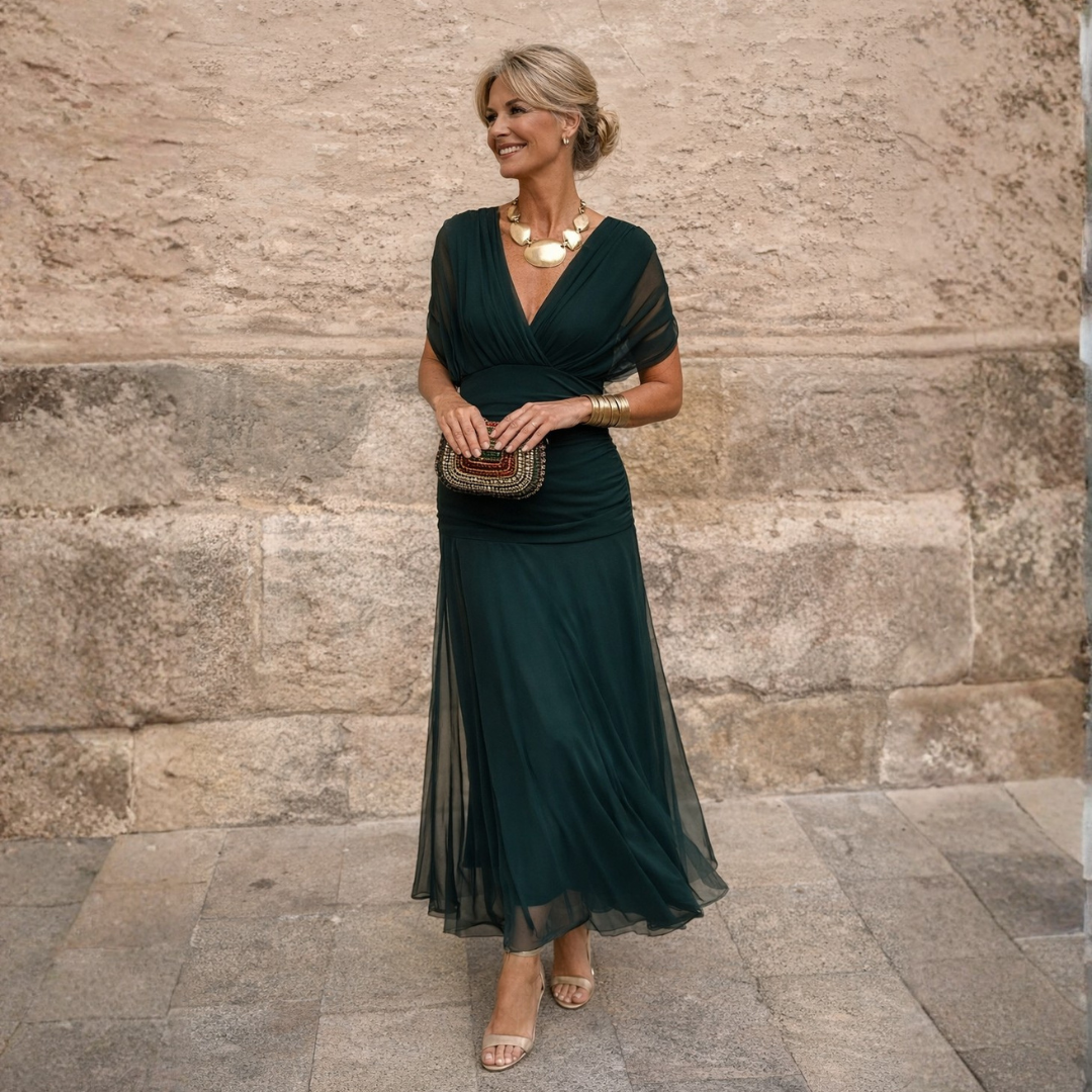 Mikaela - Vestido Largo Off-Shoulder