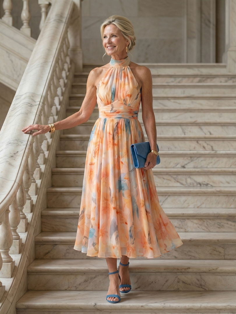 Elena | Vestido midi halter