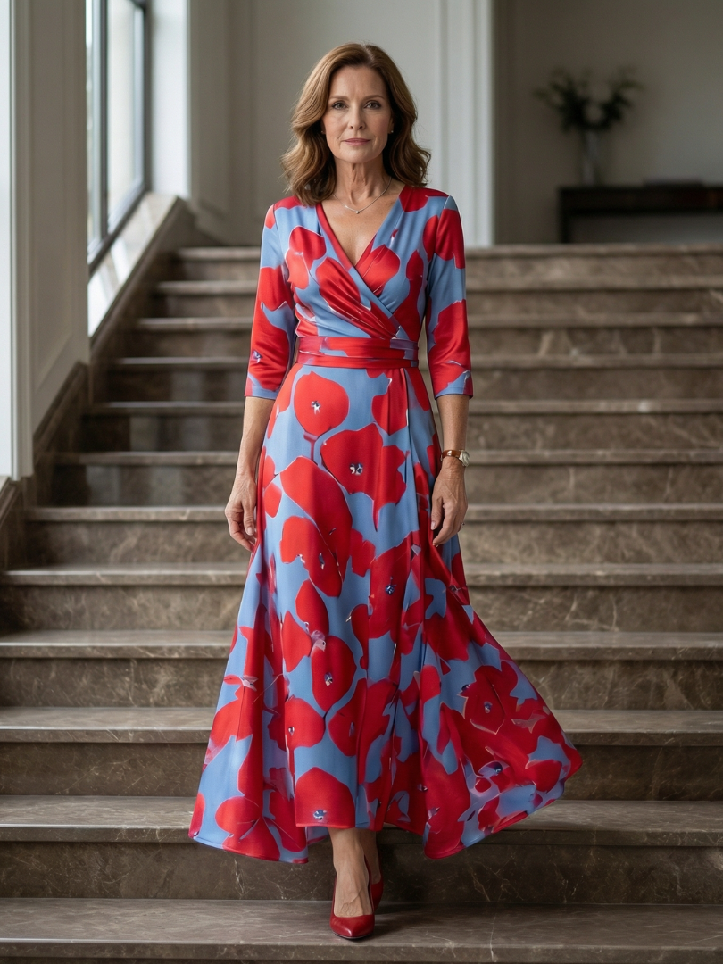 Juana | Vestido midi con escote cruzado