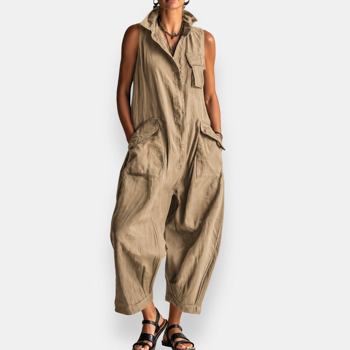 Geraldine - Mono oversize sin mangas - Caqui