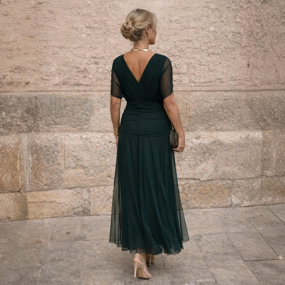 Mikaela - Vestido Largo Off-Shoulder