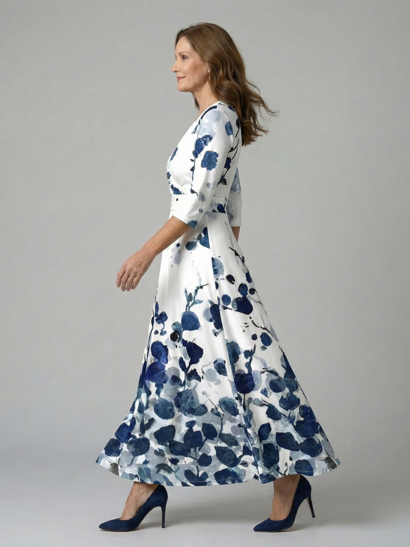 Juana | Vestido midi con escote cruzado