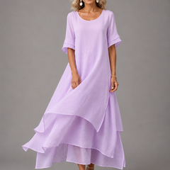 Aurora - Vestido maxi fluido - Morado