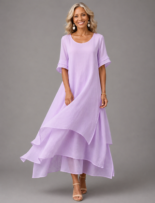 Aurora - Vestido maxi fluido - Morado