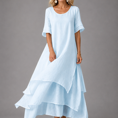 Aurora - Vestido maxi fluido - Azul