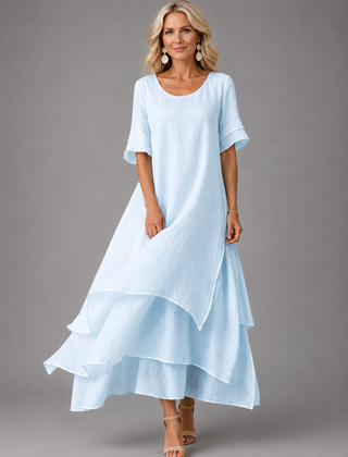Aurora - Vestido maxi fluido - Azul