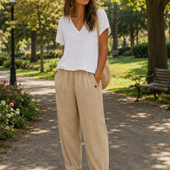 Rosa - Pantalón de lino