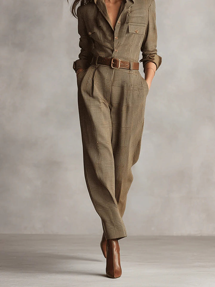 Ana | Mono elegante de cuadros
