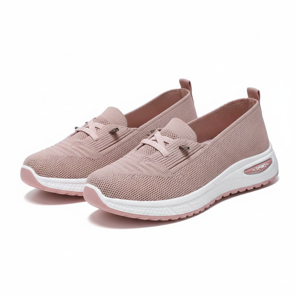 Zapatillas Livianas para Damas con Cordones Elásticos, Ajuste Cómodo y Suela Flexible