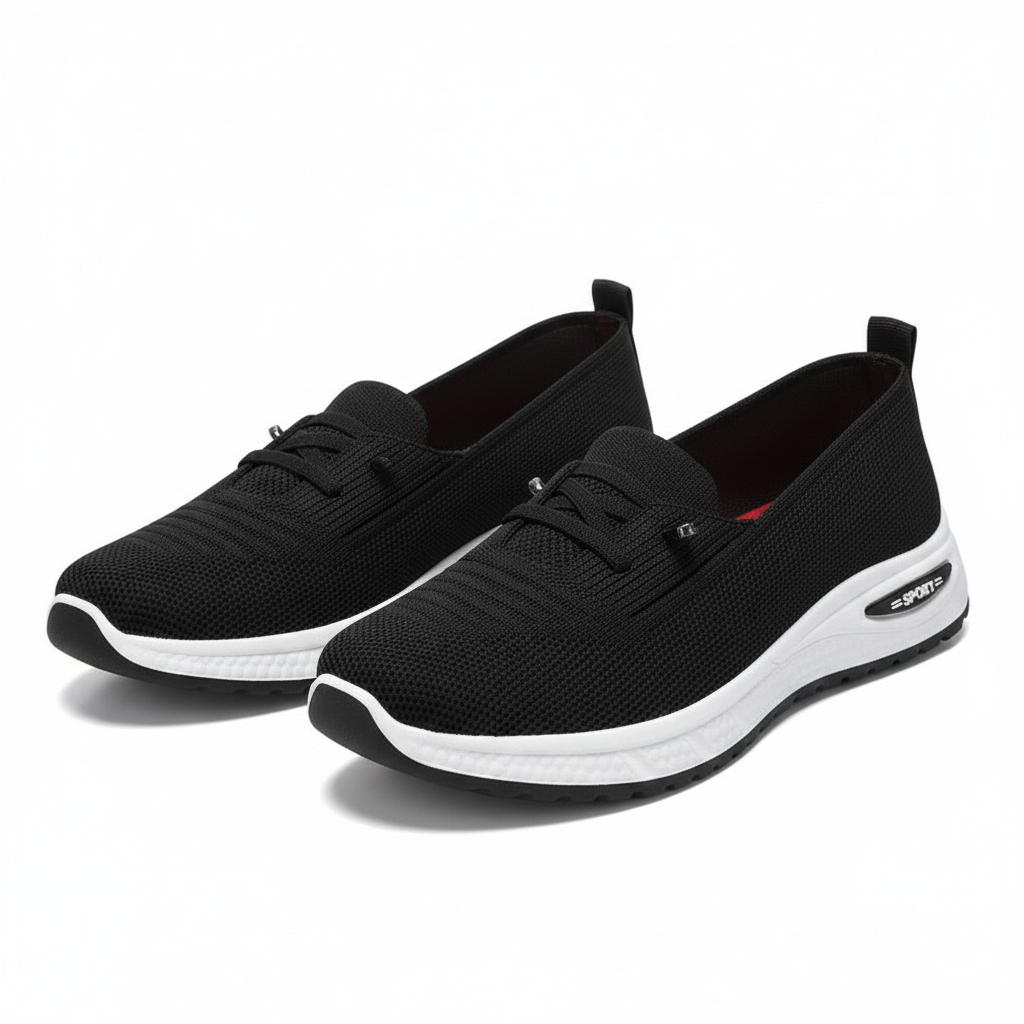 Zapatillas Livianas para Damas con Cordones Elásticos, Ajuste Cómodo y Suela Flexible